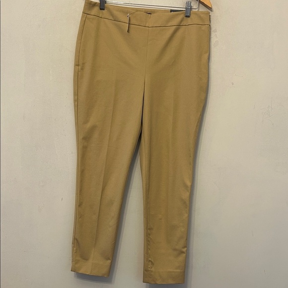 Talbots khaki Chatham ankle pants Side zip Size 12P New - Picture 1 of 8
